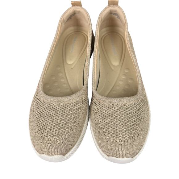 Easy Spirit Glitz 2 Gold Mesh Knit Slip On Sneakers Loafers Comfort Shoes 11 N - Picture 6 of 16